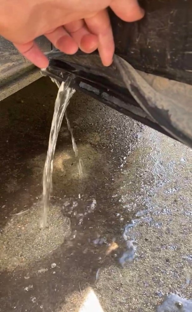 blocked car door drains