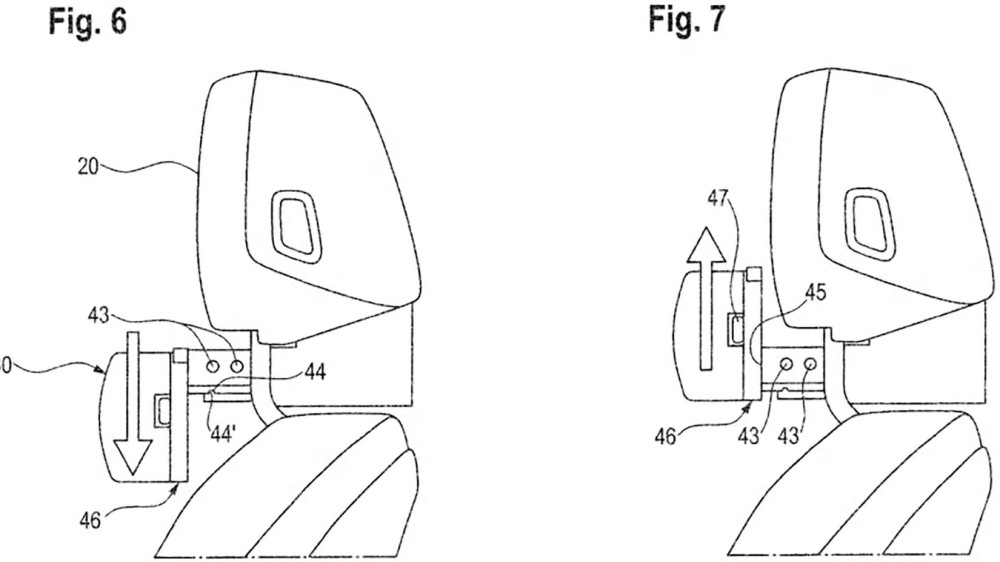 BMW seat neck support patent