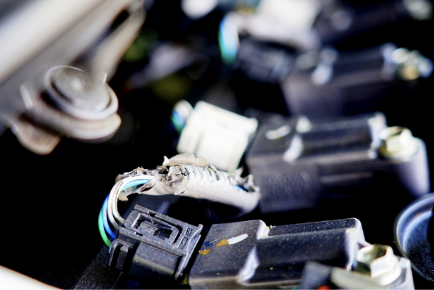 Damage from rats chewing car wires