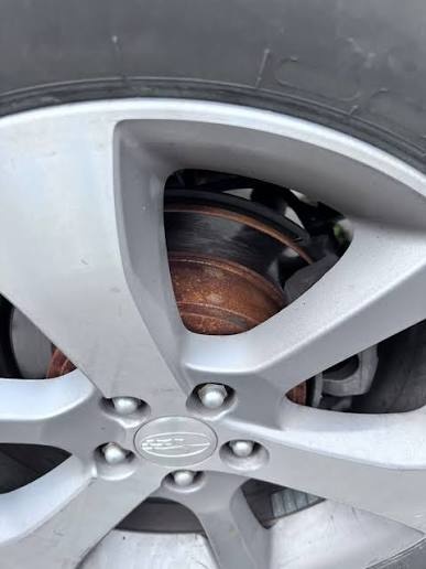 rust on brake rotors overnight