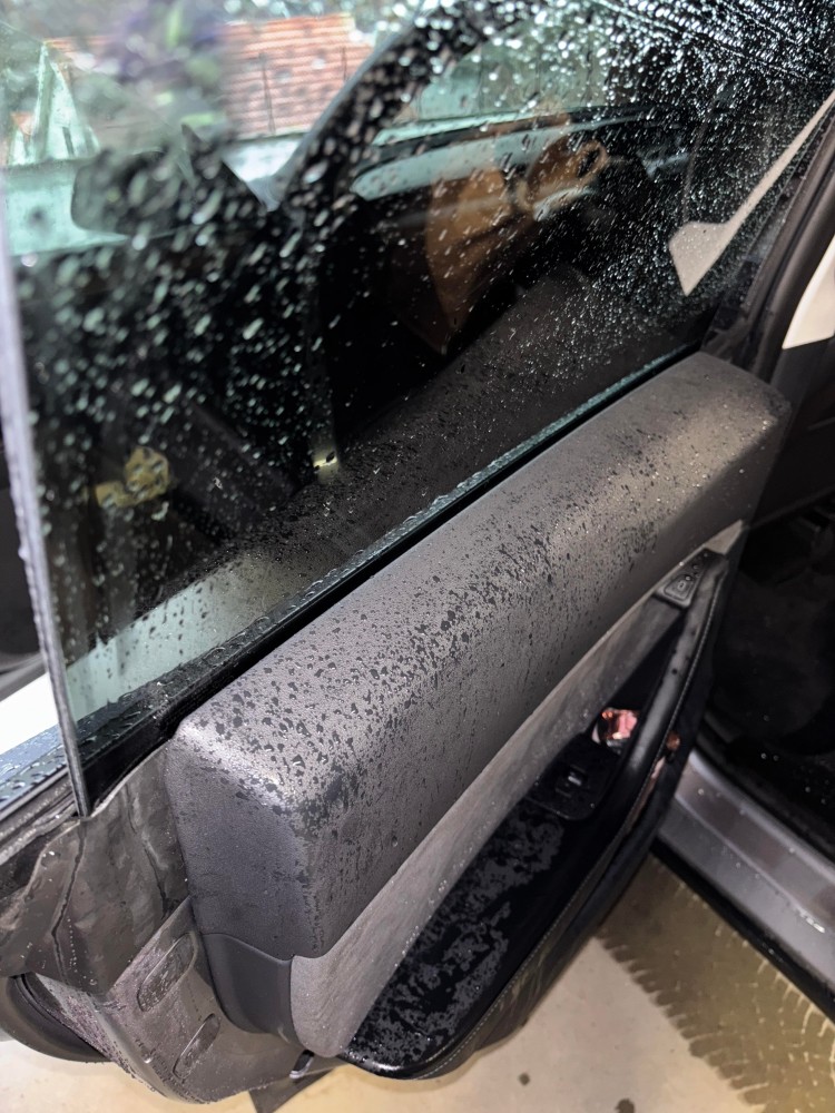 tesla car rain