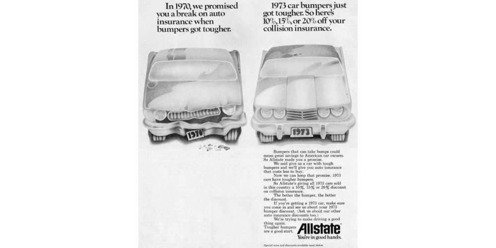 why did 1970s cars have big bumpers